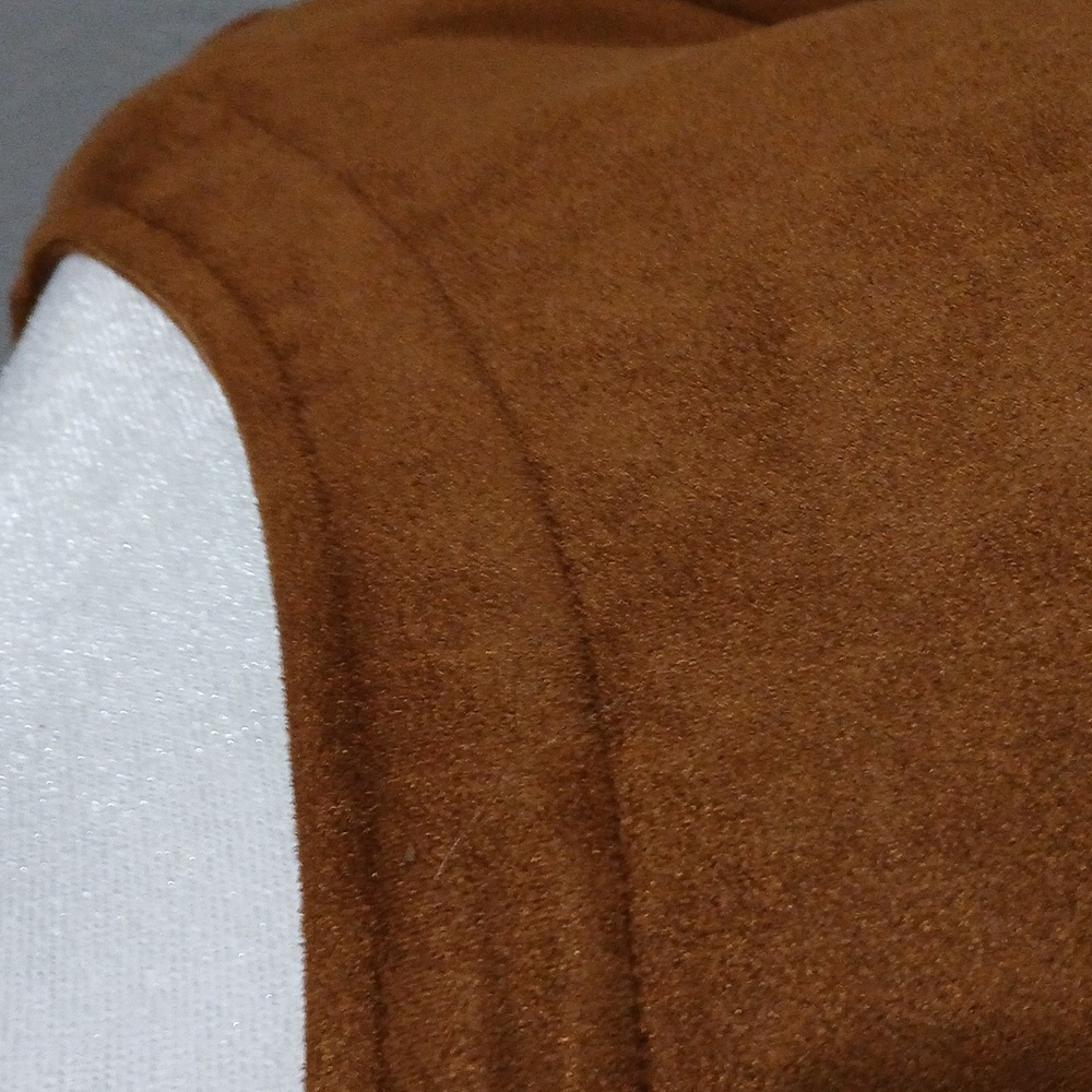 Ann Taylor Warm Brown Suede-Like Top - Picture 3 of 9